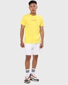 Shop Men's Yellow Don't Grow Up Typography T-shirt-Full