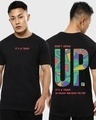 Shop Men's Black Don't Grow Up Typography T-shirt-Front