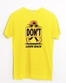 Shop Don't Look Back Walk Half Sleeve T-Shirt Pineapple Yellow-Front