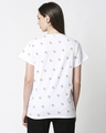 Shop Women's White Donald Duck AOP Boyfriend T-shirt-Full