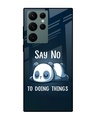 Shop Done Nothing Premium Glass Case for Samsung Galaxy S22 Ultra 5G (Shock Proof, Scratch Resistant)-Front