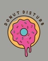 Shop Donut Disturb Me Boyfriend T-Shirt Meteor Grey-Full