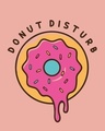 Shop Donut Disturb Me Boyfriend T-Shirt Misty Pink