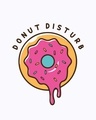 Shop Donut Disturb Me Boyfriend T-Shirt White-Full