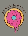 Shop Donut Disturb Me Round Neck 3/4 Sleeve T-Shirts Meteor Grey-Full