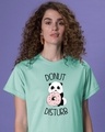 Shop Donut Disturb Panda Boyfriend T-Shirt-Front