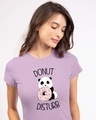 Shop Donut Disturb Panda Half Sleeve T-Shirt-Front