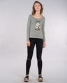 Shop Donut Disturb Panda Scoop Neck Full Sleeve T-Shirt-Design