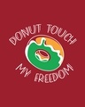 Shop Women's Red Donut Touch Typography Boyfriend T-shirt-Full