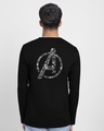 Shop Doodled Avengers Full Sleeve T-Shirt Black (AVL) (GID)-Design