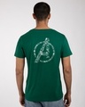 Shop Doodled Avengers Half Sleeve T-Shirt Dark Forest Green  (AVL) (GID)-Design