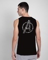 Shop Doodled Avengers Round Neck Vest Black (AVL) (GID)-Design
