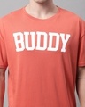 Shop Men's Orange Buddy Typography Super Loose Fit T-shirt