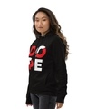 Shop Women's Black Dope Print Regular Fit Hoodie-Full