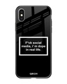 Shop Dope In Life Typography Premium Glass Cover For iPhone XS (Impact Resistant, Matte Finish)-Front