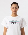 Shop Dream Believe Shine Boyfriend T-Shirt-Front