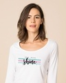 Shop Dream Believe Shine Scoop Neck Full Sleeve T-Shirt-Front