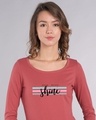 Shop Dream Believe Shine Scoop Neck Full Sleeve T-Shirt-Front