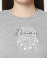 Shop Dream Catcher Womens Printed Grey Lounge T-Shirt