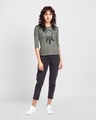Shop Dreamcatcher Free Spirit 3/4th Sleeve Slim Fit T-Shirt Meteor Grey-Design