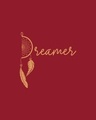 Shop Dreamer Feathers Boyfriend T-Shirt Bold Red