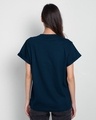 Shop Dreamer Feathers Boyfriend T-Shirt Navy Blue-Design