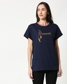 Shop Dreamer Feathers Boyfriend Varsity Rib H/S T-Shirt Multicoclor-Front