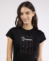 Shop Dreamer Hearts Half Sleeve T-Shirt-Front