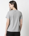 Shop Women's Grey Dreamer Leaves Graphic Printed Relaxed Fit Lounge T-shirt-Full