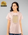 Shop Dreamer Shine Gold Boyfriend T-Shirt Baby Pink-Front