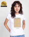 Shop Dreamer Shine Gold Half Sleeve T-Shirt White-Front
