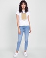 Shop Dreamer Shine Gold Half Sleeve T-Shirt White-Design