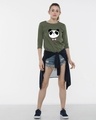 Shop Dressy Panda Round Neck 3/4th Sleeve T-Shirt-Design
