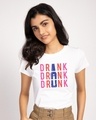 Shop Drink,drank,drunk Half Sleeve T-Shirt-Front