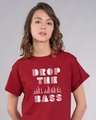Shop Drop The Bass Boyfriend T-Shirt-Front
