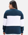 Shop DRY STATE - BEYOUND SIZE Color Block Women Round Neck Dark Blue White T-Shirt-Full