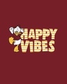 Shop Duck Happy Vibes Half Sleeve T-Shirt (DL) Scarlet Red-Full