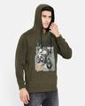 Shop Men's Green Printed Regular Fit Sweatshirt-Full
