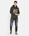 Shop Men's Green Printed Regular Fit Sweatshirt