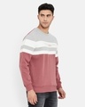 Shop Men's Grey Colorblock Regular Fit Sweatshirt-Full