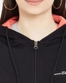 Shop Women's Black Full Sleeve Hood Smart Fit Sweatshirt-Full