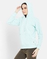 Shop Women's Blue Full Sleeve Hood Smart Fit Sweatshirt-Design