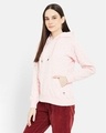 Shop Women's Pink Full Sleeve Hood Smart Fit Sweatshirt-Design