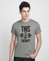 Shop Dumbbell Therapy Half Sleeve T-Shirt-Front