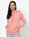 Shop Women's Pink Plus Size Hoodie-Front