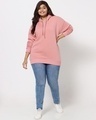 Shop Women's Pink Oversized Plus Size Hoodie-Full