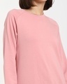 Shop Dusty Pink Plus Size Solid Sweatshirt