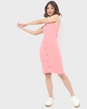 Shop Women's Dusty Pink Sleeveless Bodycon Slim Fit Dress-Full