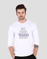 Shop Eat Sleep Garba Repeat Full Sleeve T-Shirt White-Front