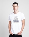 Shop Eat Sleep Garba Repeat Half Sleeve T-Shirt White-Front
